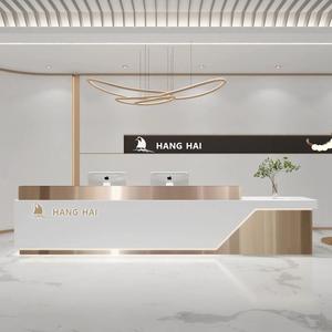 Bureau de réception moderne personnalisé Spa Bureau d'accueil blanc Bureau de réception Hôpital et salon <span class=keywords><strong>Comptoir</strong></span> d'ongles Bureau de réception - Product Image 3