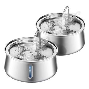 Fontaine à eau intelligente pour animaux de compagnie, distributeur d'eau automatique pour chats et chiens, bol en acier inoxydable et plastique, alimentation par charge électrique - Product Image 1