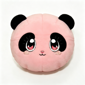 Peluche de Panda Rosa Personalizado, Peluche Redondo y Suave con Ojos Grandes Bordados, Orejas Negras, Adorable Panda Esponjoso - Product Image 1