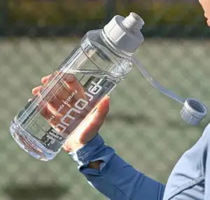 קיבולת גדולה מזון כיתה קטנה פה מועדף חומר pc חומר מים בקבוק ספורט לוגו מותאם אישית 1l בקבוק מים