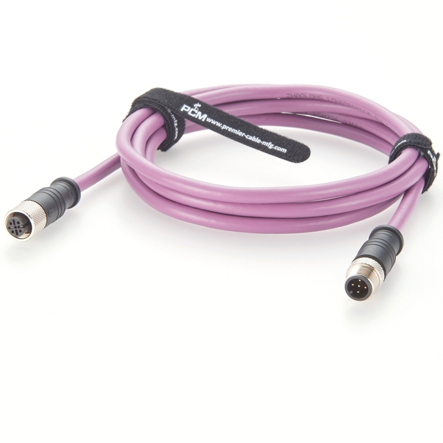 DeviceNet CANopen Data Network Cable M12 Connector 5 Pin A-coded Straight Plug to Socket for Drag Chain Shielded Sensor Actuator