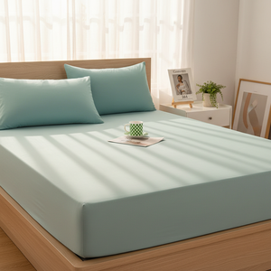 Sábana Ajustable de Algodón con Elástico en Todos los Bordes, Bolsillo Profundo, Resistente a las Arrugas, para Hogar y Hotel, Tamaños Queen y King, Suministro al por Mayor - Product Image 1