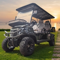 Voiturette de golf électrique tout-terrain 6 places avec capacité de charge de 510 kg, vitesse de 50-70 km/h, batterie 48V/60V/72V pour la chasse et la livraison