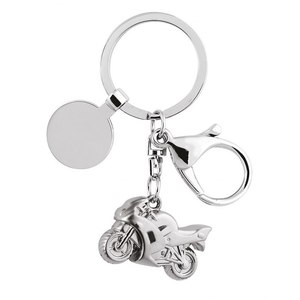 Portachiavi per Moto con Moschettone e Piastra in Plastica e Alluminio, Usato - Product Image 1