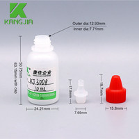 Flacon compte-gouttes en plastique LDPE anti-fuite de 10 ml pour liquide chimique pour kit de test