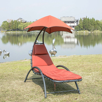 Fauteuil balançoire de véranda avec coussins, structure en fer et tissu polyester, design moderne