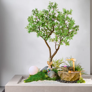 <span class=keywords><strong>Arbre</strong></span> d'érable artificiel pour intérieur et extérieur, ornement paysager pour salon, décoration végétale verte, scène de vitrine - Product Image 5