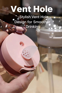Hot Sale 650ml Portable Handy Cup Silicone Handle <b>Plastic</b> <b>Drinking</b> Water Bottle With <b>Straw</b> for Students Pregnant Women - Product Image 4