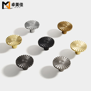 Zinc Alloy Cabinet Door <b>Handles</b> Half Dumpling Shape Single Hole 32mm 64mm Drawer Hardware - Product Image 3