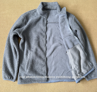 Veste polaire unisexe à fermeture éclair intégrale pour homme et femme, col montant, poche plaquée sur la poitrine, manteau en polaire Teddy, vêtement d'extérieur décontracté et thermique