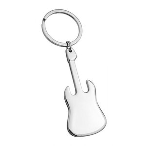 Llavero con Logotipo Personalizado con Guitarra y Reino Unido Abridor de Botellas Metálico con Diseño de Bandera para Hoteles y Negocios - Product Image 2