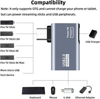 2-in-1-Micro-USB-zu-USB-OTG-Adapter 90 Grad rechtwinklig für FireStick, S/NES Classic Mini, Sega Genesis und mehr