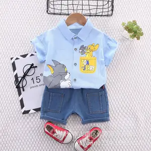 In stock summer clothes boy bale new born baby clothes sets 0-3 months boy full clothes girls and boys 9 to 12 years old