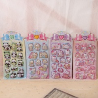 Autocollants 3D Stéréo Scintillants à l'Eau pour Filles, Motifs Dessins Animés, Paillettes, Récompenses pour Enfants, Décorations DIY pour Journaux