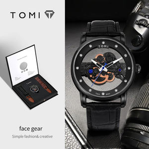 TOMI T102 新トレンドメンズクォーツ腕時計レザーバンドファッション腕時計カスタマイズラウンドダイヤルデザイン高級プレミアム男性用腕時計 - Product Image 6