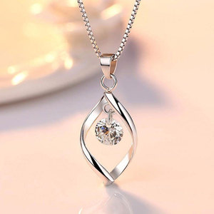 Collana Geometrica a Rombi Intrecciati per Donne, Catena a Maglia Quadrata, Gioielli alla Moda - Product Image 1