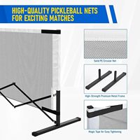 Filet de pickleball de 22 pieds avec roues, filet de pickleball d'extérieur, équipement essentiel pour l'entraînement et le divertissement, robuste