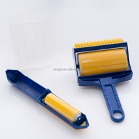 Qingle Hot Sell Wasch bare Sticky Lint Roller Roll Staub tuch Bürste Tierhaar reiniger Magic Wieder verwendbare Teppich Stoff Lint Roller Brush