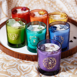 Tea Light Intention Candles With Crystals For Meditation Altar Ritual Manifestation Wicca Witchcraft