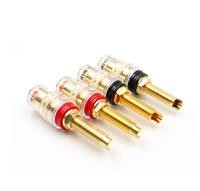 Connecteur de borne de haut-parleur plaqué rhodium pour prise banane 4mm
