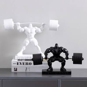 Artesanías de resina creativas, figura de atleta, escultura, hombre musculoso, modelo de Hércules, adornos deportivos, regalo de apertura de gimnasio - Product Image 1