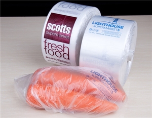 OEM HDPE <b>Fruit</b> Bags on <b>Roll</b> Plastic Food Grade Bags for Supermarket - Product Image 4