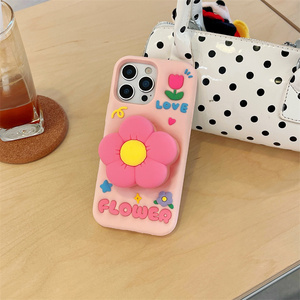 Honatop INS เคสมือถือซิลิโคนลายดอกไม้น่ารักสำหรับเด็กผู้หญิงสำหรับ <span class=keywords><strong>iPhone</strong></span> 17 <span class=keywords><strong>PRO</strong></span> <span class=keywords><strong>MAX</strong></span> 16PROMAX ที่ยึด15pro นิ่ม14การ์ตูน13 - Product Image 3