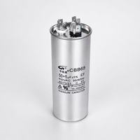 Condensateur de démarrage de moteur AC HUAYOUXING CBB65 45+5uF 370-630VAC, boîtier en aluminium, film polypropylène, ESR 0.002, -40°C +70°C pour HVAC