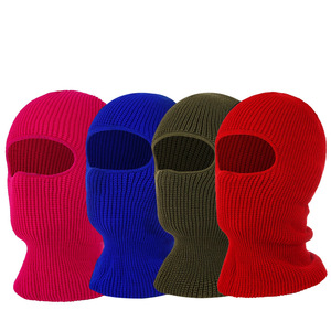 Solid Color Knitted Balaclava Single Hole Winter Warm Headwear Unisex Outdoor Motorcycle Cycling Mask 56-58cm - Product Image 2