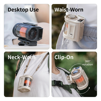 Ventilateur de taille USB personnalisable avec logo, moteur sans balais, affichage numérique, batterie 3000 mAh, commande par bouton - Vente en gros usine