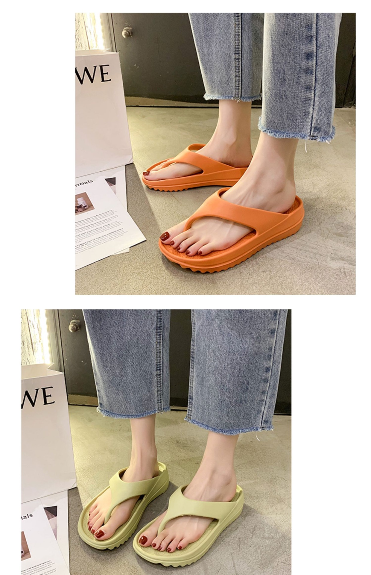 Summer Platform Flip-flops Slippers Woman Non Slip Beach Flipflops Outdoor Slides