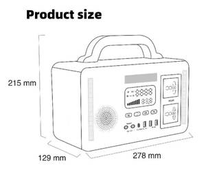 สถานีพลังงานแสงอาทิตย์แบบพกพา พรีเมียม 300W 192WH แบตเตอรี่ LiFePO4 คลื่นไซน์บริสุทธิ์ พร้อมตัวควบคุม MPPT ไฟฉาย ชาร์จไร้สาย สำหรับใช้ในบ้าน - Product Image 5