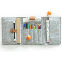 Housse multi-poches en feutre, étui de voyage quotidien pour ordinateur portable, coussin de bureau, trousse à crayons