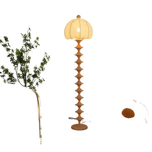 Retro Wooden Floor Lamp 40x167cm LED Tricolor <b>Light</b> Home Living Room Bedroom Decorative <b>Lighting</b> - Product Image 5