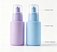 Flacon de sérum en verre macaron de 30 ml, flacon rond pour fond de teint, contenant cosmétique vide pour lotion