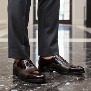 <span class=keywords><strong>Scarpe</strong></span> Classiche Formali Oxford con Lacci in Pelle Verniciata <span class=keywords><strong>per</strong></span> Uomo, <span class=keywords><strong>Scarpe</strong></span> da Cerimonia <span class=keywords><strong>per</strong></span> Abiti da Matrimonio e <span class=keywords><strong>Smoking</strong></span> - Product Image 4