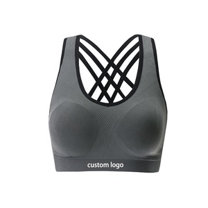 Sujetador deportivo con amortiguación, de secado rápido, con espalda hermosa, logotipo personalizado, tallas grandes, ropa interior femenina para correr, fitness y yoga - Product Image 1