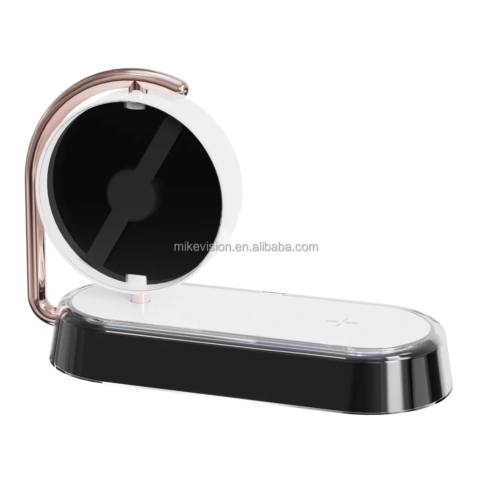 3 In 1 desktop Led Advertising Wireless Charger 3D led fan Advertising Holograma Holographic Display Hologram Fan