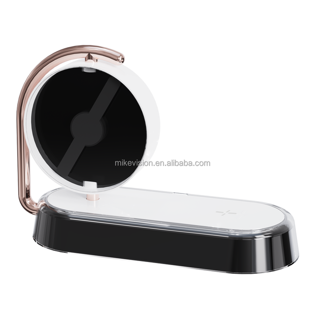 3 in 1 Desktop Led Advertising Wireless Charger 3D Led Fan Advertising Holograma Holographic Display Hologram Fan