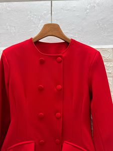 <span class=keywords><strong>Abito</strong></span> Mini Vintage Stile Francese all'Ingrosso, Vestito Elegante a Maniche Lunghe con Doppio Petto per Donna, Primavera-Autunno - Product Image 5