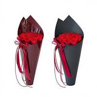 Bouquet de fleurs éternelles préservées, cadeau pour la Saint-Valentin, mariage, anniversaire, remise de diplôme, rose faite à la main