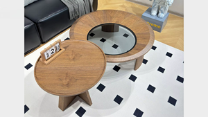 <span class=keywords><strong>2025</strong></span> Mới Phong Cách Hiện Đại Vòng Bàn Cà Phê Cho Căn Hộ Nhỏ Gỗ Tối Đồ Nội Thất Phòng Khách Của Sự Kết Hợp Kích Thước - Product Image 3