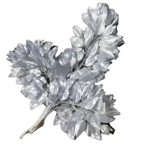 银叶人造植物银扇草长枝珍珠色塑料花婚庆花
