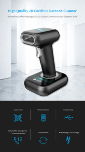 Escáner de código de barras inalámbrico 2D QR, WHS-26, con cuna, para logística de venta al por menor, supermercado, rendimiento - Product Image 2