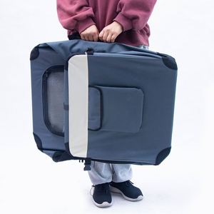 Factory Supply Luxury Modern Soft Foldable Dog <b>Crate</b> Stainless Steel Frame Collapsible Transport Box Easy Storage Portable - Product Image 4