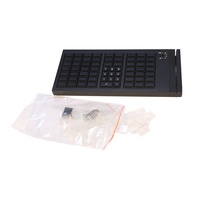 Teclado POS KB66 Totalmente Programable con Lector de Tarjetas Magnéticas para Sistema POS, Precio Directo de Fábrica, Venta al por Mayor
