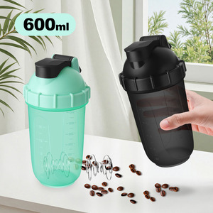 मट्ठा प्रोटीन शेकर फिटनेस प्लास्टिक पीने के लिए प्रत्यक्ष पेय यात्रा जिम पानी की बोतल - Product Image 2