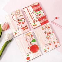 Deli — ensemble de papeterie pour note adhésive, petit bloc-notes créatif kawaii, feuillet autocollant avec poches, cerises, pour bébé