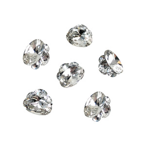 Strass en cristal prêts à l'emploi pour nail art, sans base, vente en gros, de haute qualité, en forme d'œuf de pigeon à angle droit, clous à ongles portables - Product Image 5