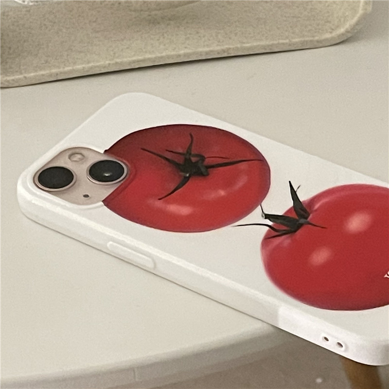 Cute Tomato Pattern Silicone Soft Phone Case for Iphone